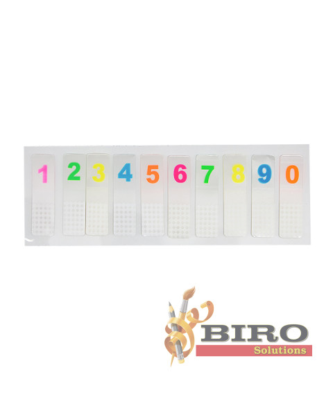 Index-uri din plastic Numbers, 45x12mm, 10 buc. x 20 foi